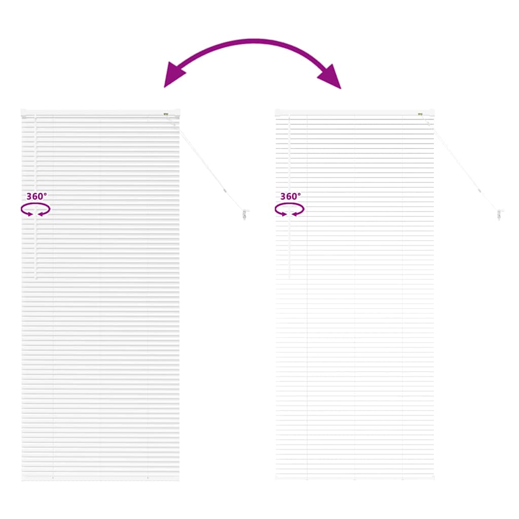 Persienner Hvid 175 x 80 cm Aluminium