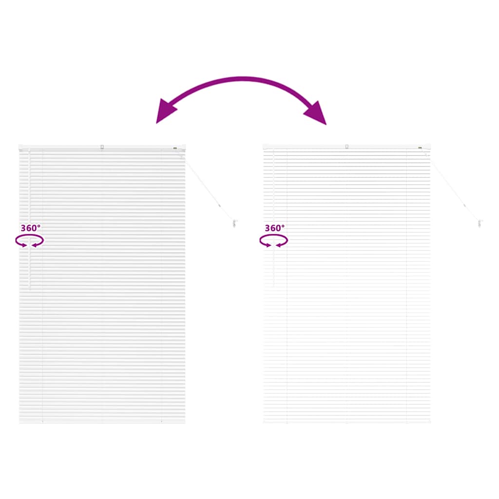 Persienner Hvid 175 x 105 cm Aluminium