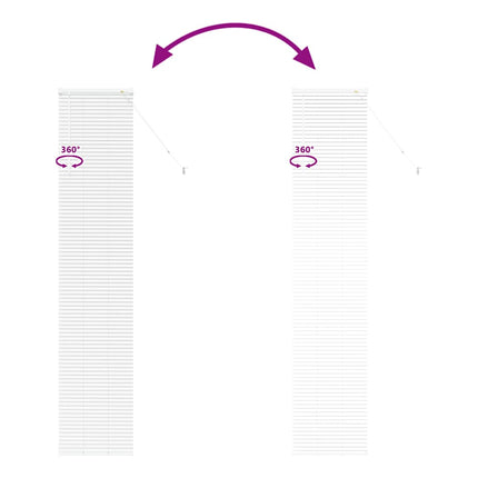 Persienner Hvid 220 x 45 cm Aluminium
