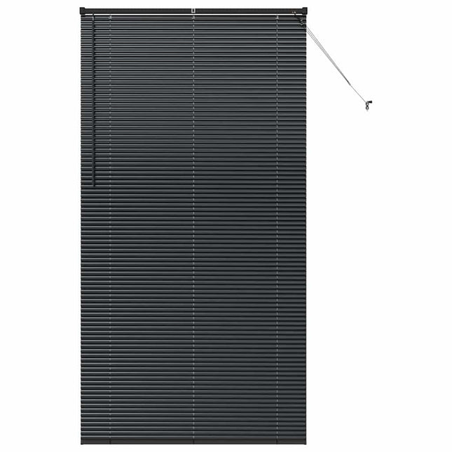 Persienner Sort 220 x 110 cm 25 mm Aluminium