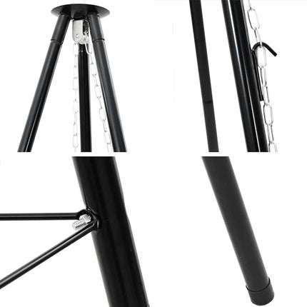 Bål tripod Sort 92 x 92 x 191,5 cm Stål
