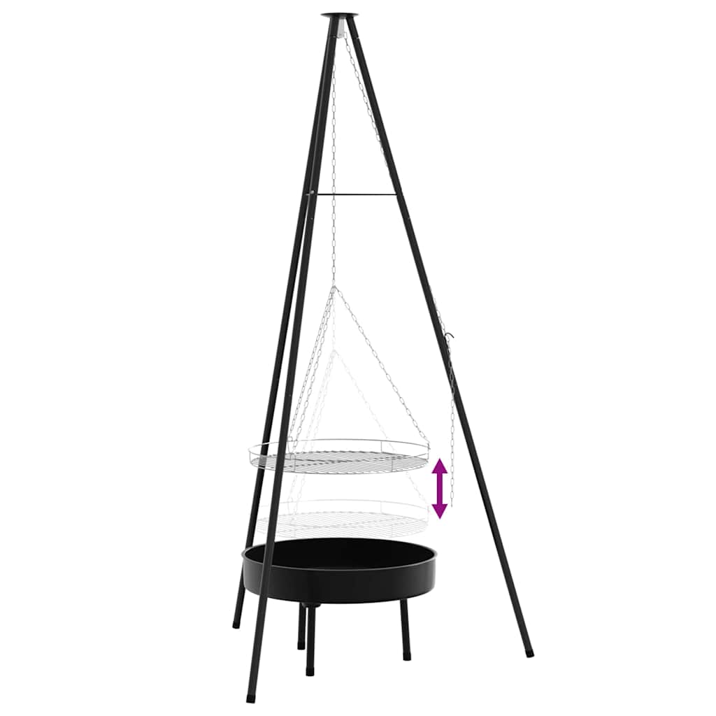 Bål tripod Sort 92 x 92 x 171.5 cm Metal