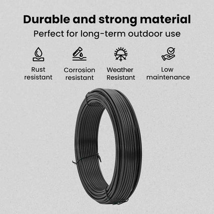 Tremmebindingswire Antracit 33 m PVC