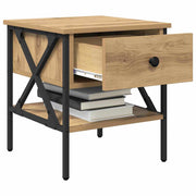 Sengebord 2 pcs artisan eg 40 x 42 x 45 cm Laminat træ og metal