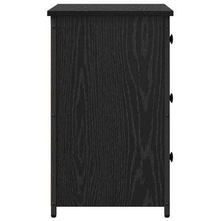 Natskab 2 pcs Sort eg 40 x 36 x 60 cm Solid genbrugs træ