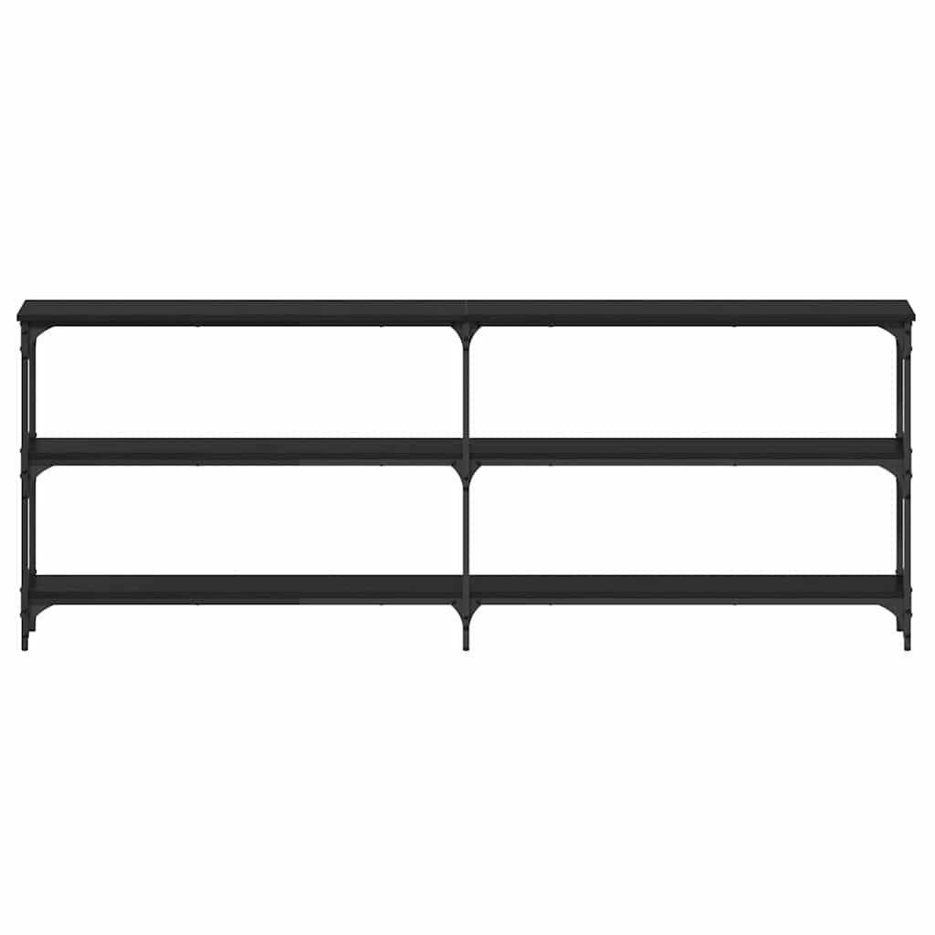 Konsolbord Sort eg 200 x 29 x 75 cm Samlet træ og metal