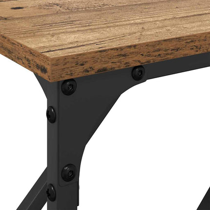 Konsolbord Gammelt træ 180 x 23 x 75 cm Laminat træ og metal