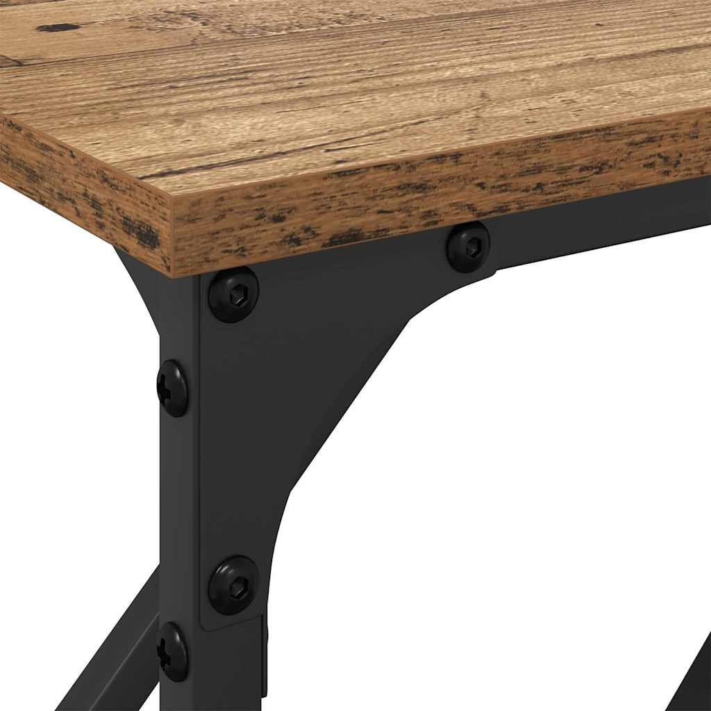Konsolbord Gammelt træ 180 x 23 x 75 cm Laminat træ og metal