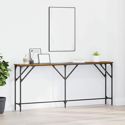 Konsolbord Gammelt træ 180 x 23 x 75 cm Laminat træ og metal