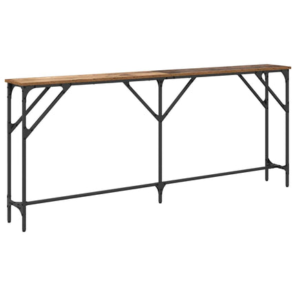 Konsolbord Gammelt træ 180 x 23 x 75 cm Laminat træ og metal