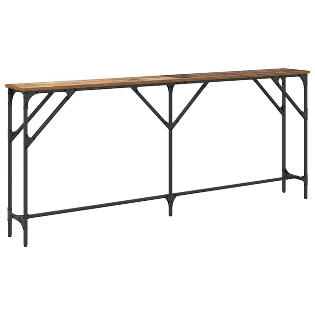 Konsolbord Gammelt træ 180 x 23 x 75 cm Laminat træ og metal