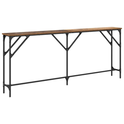 Konsolbord Gammelt træ 180 x 23 x 75 cm Laminat træ og metal