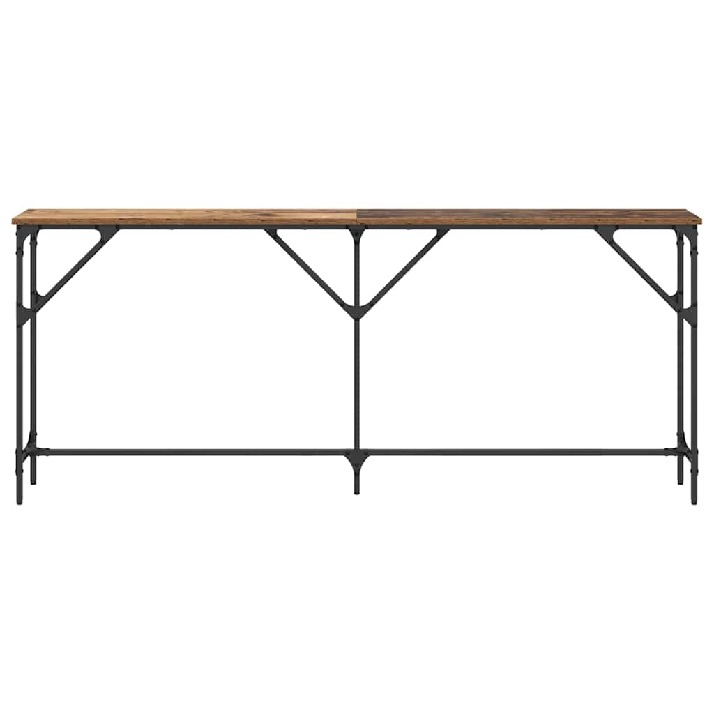 Konsolbord Gammelt træ 180 x 23 x 75 cm Laminat træ og metal