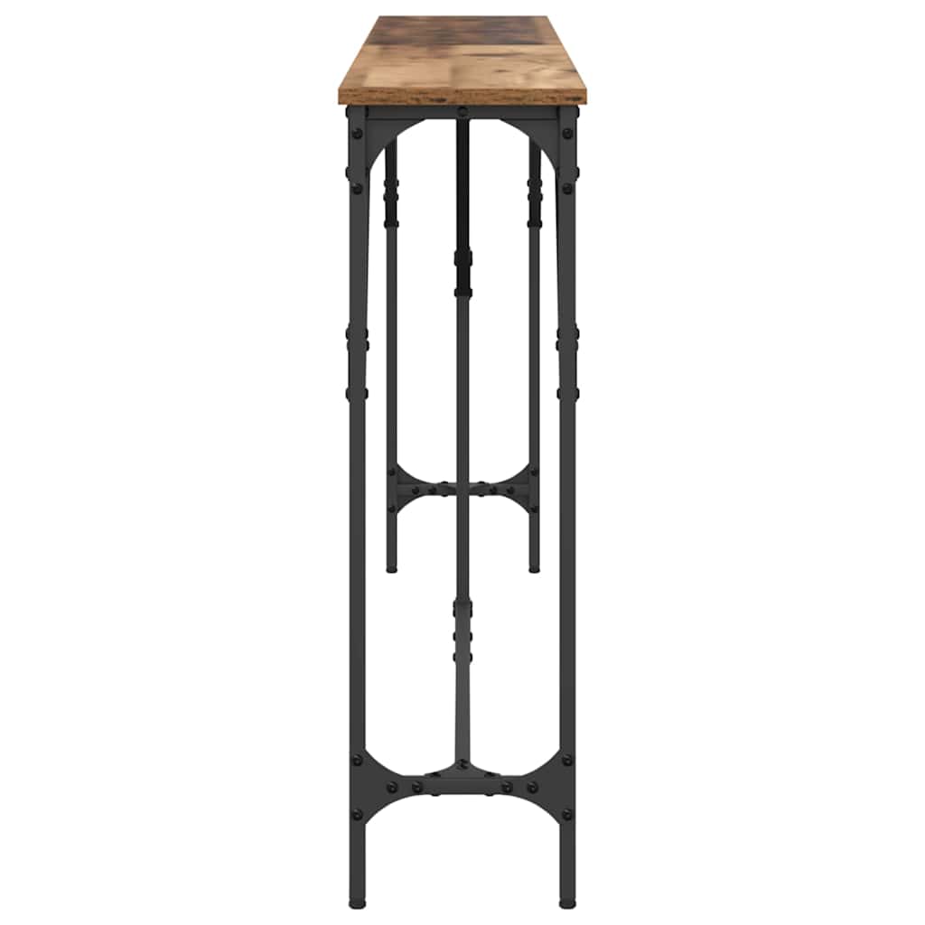 Konsolbord Gammelt træ 180 x 23 x 75 cm Laminat træ og metal