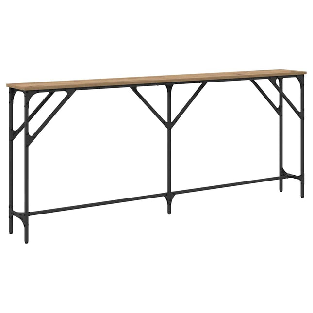Konsolbord artisan eg 180 x 23 x 75 cm Laminat træ og metal