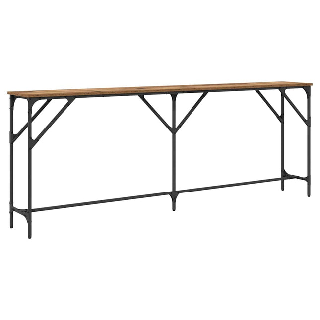 Konsolbord Gammelt træ 200 x 29 x 75 cm Laminat træ og metal
