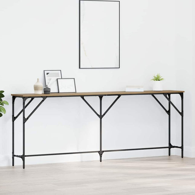 Konsolbord artisan eg 200 x 29 x 75 cm Laminat træ og metal