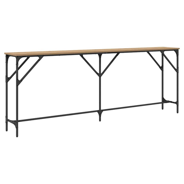 Konsolbord artisan eg 200 x 29 x 75 cm Laminat træ og metal