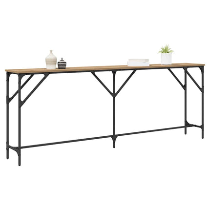 Konsolbord artisan eg 200 x 29 x 75 cm Laminat træ og metal