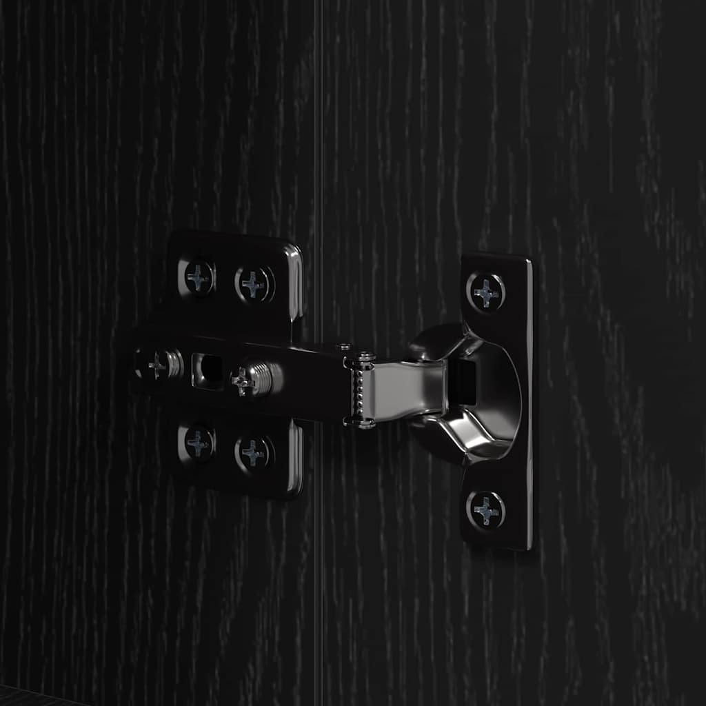 Køkken skænk med skuffe med hylde Sort eg 32 x 50 x 180 cm