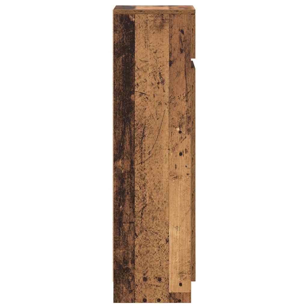 Skoskab med dør Gammelt træ 100.5 x 28 x 100 cm Konstrueret træ