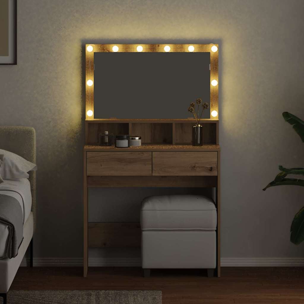 Klædeskab Artisan Egetræ 80 x 41 x 134,5 cm Konstrueret træ