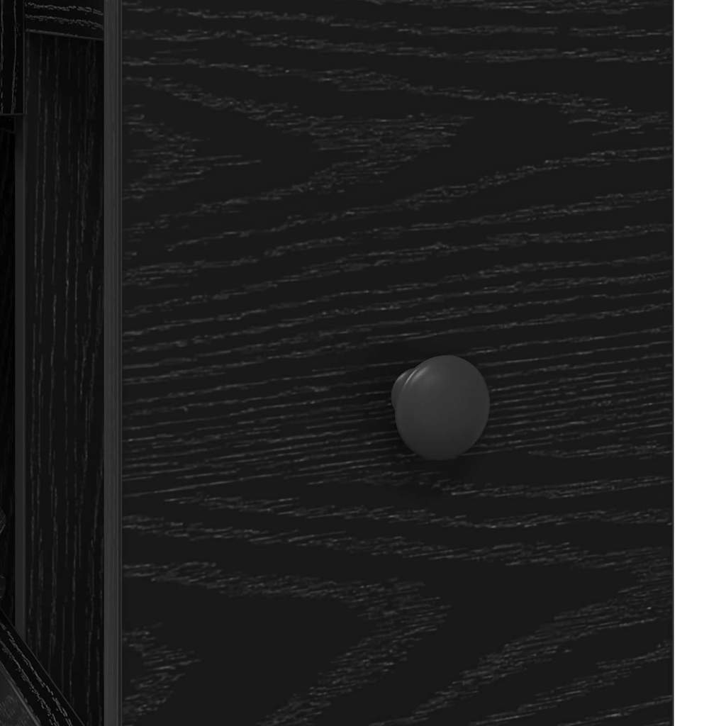 Badeværelsesmøbel sæt Sort eg 80 x 18 x 60 cm Konstrueret træ