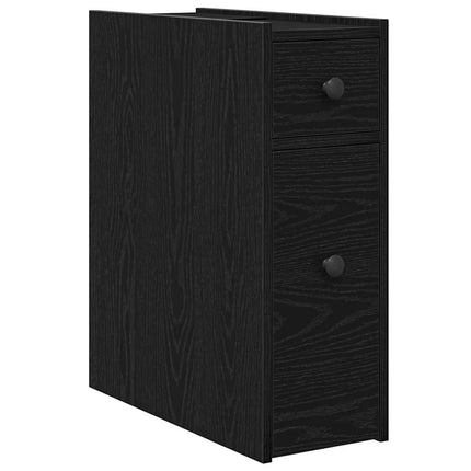 Badeværelsesmøbel sæt Sort eg 80 x 18 x 60 cm Konstrueret træ
