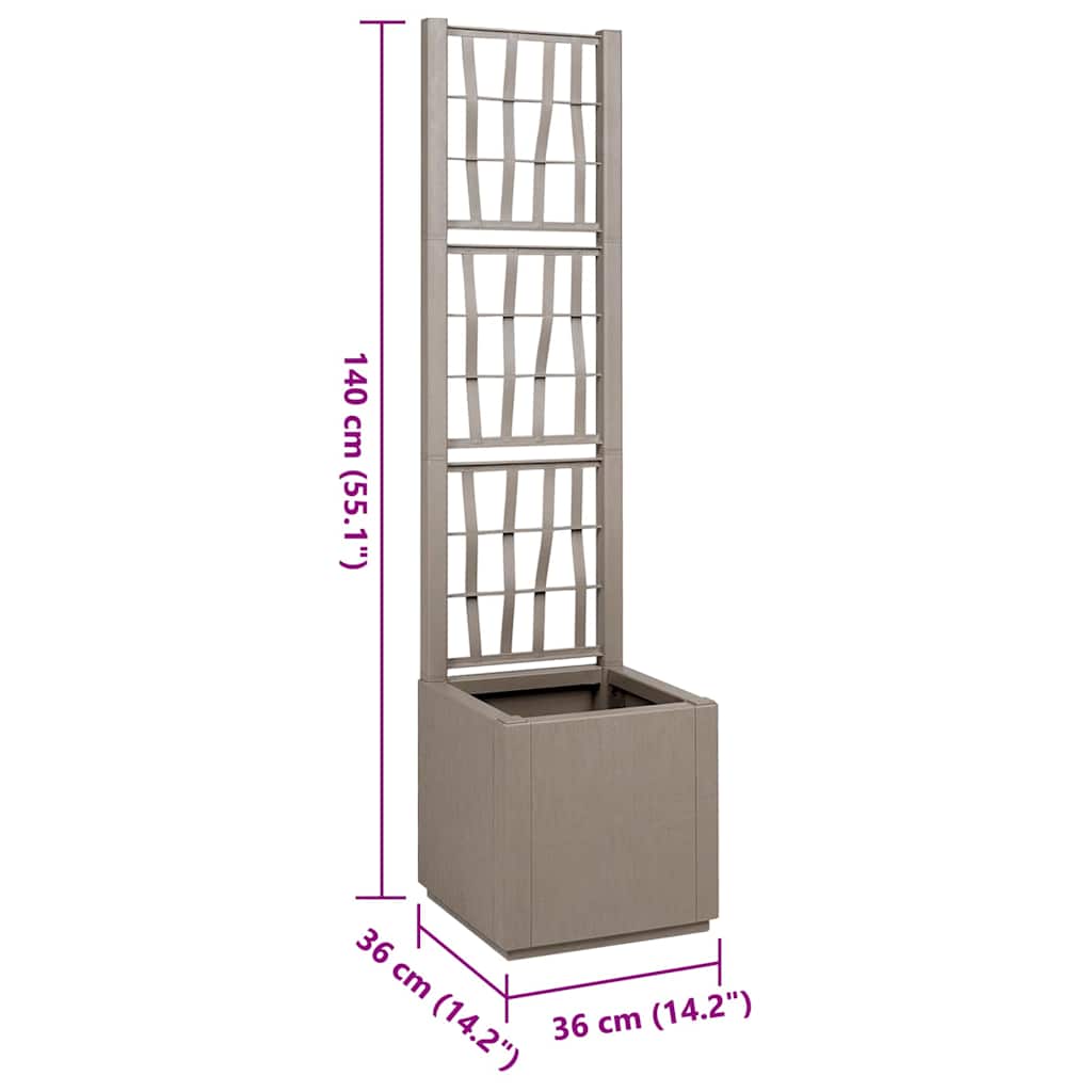 Have Blomsterkrukke Grå 36 x 36 x 140 cm Polypropylen
