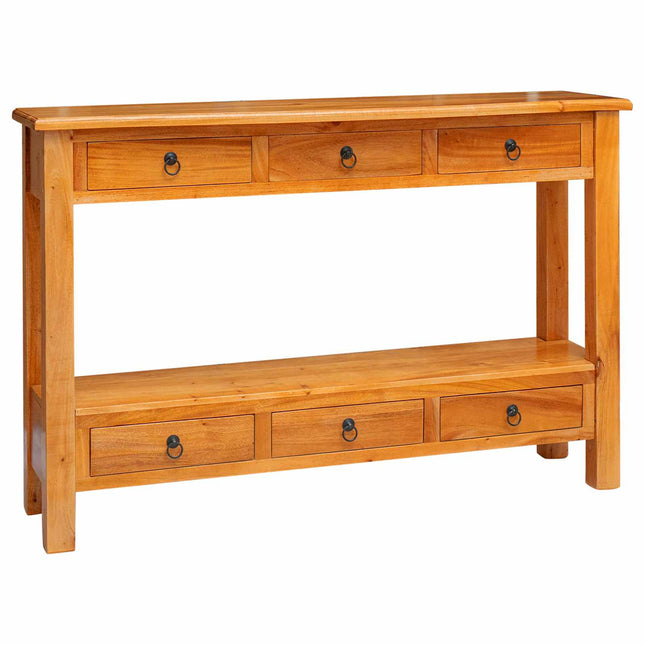 Konsolbord Naturfarvet 115 x 32 x 76 cm Massiv Mahogni