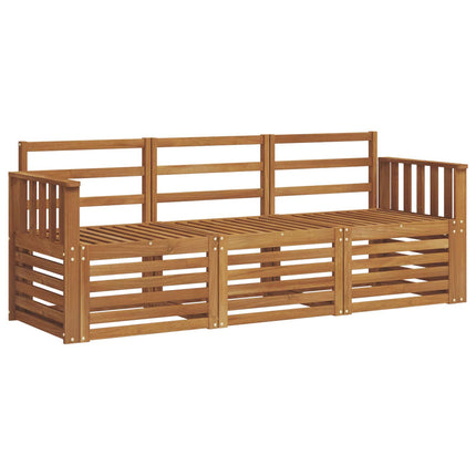 Sofasæt 3 pcs Naturfarvet Massivt Akacietræ