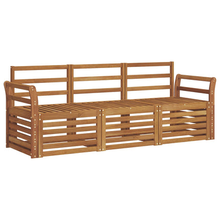 Sofasæt 3 pcs Naturfarvet Massivt Akacietræ