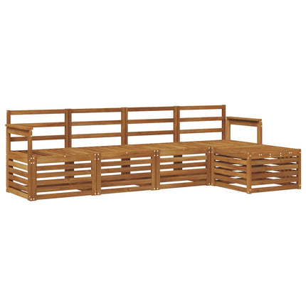 Udendørs sofagruppe 5 pcs Naturfarvet