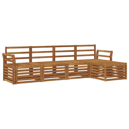 Udendørs sofagruppe 5 pcs Naturfarvet