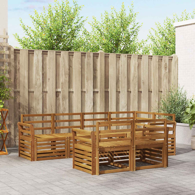 Sektionalsofa sæt 7 pcs Naturfarvet