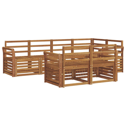 Sektionalsofa sæt 7 pcs Naturfarvet