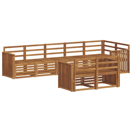 Sofasæt 8 pcs Naturfarvet Massivt Akacietræ