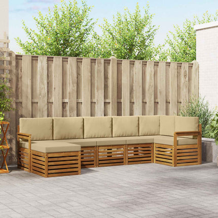 Udendørs sofagruppe 7 stk. Naturlig og Beige