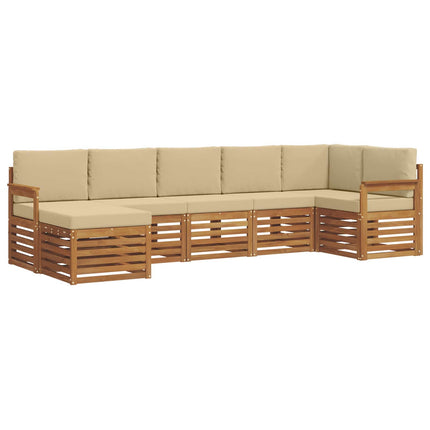 Udendørs sofagruppe 7 stk. Naturlig og Beige
