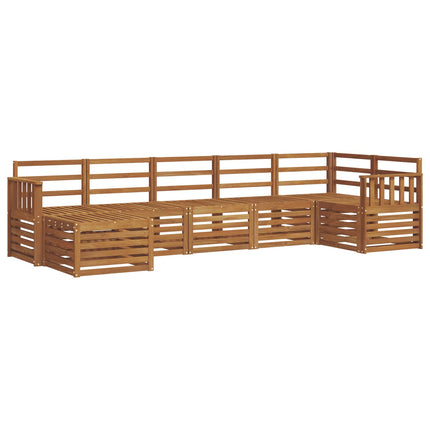 Sektionalsofa sæt 7 pcs Naturfarvet
