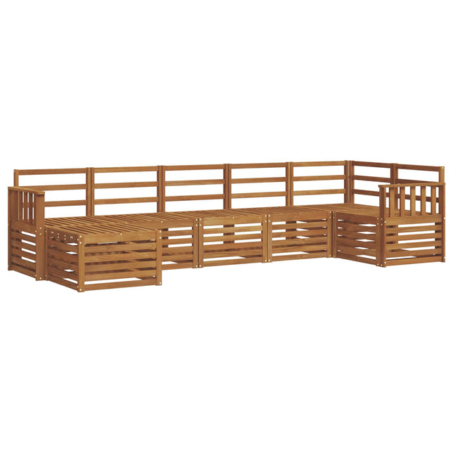 Sektionalsofa sæt 7 pcs Naturfarvet