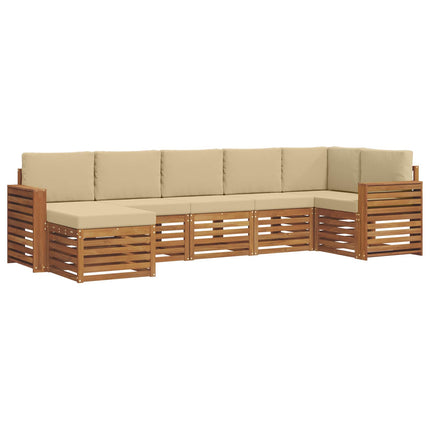 Udendørs sofagruppe 7 stk. Naturlig og Beige