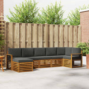 Sektionalsofa sæt med pude 7 pcs Naturlig og Antracit
