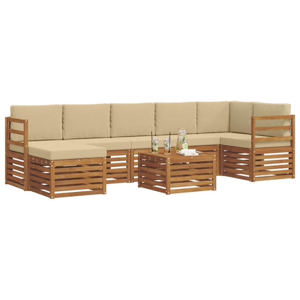Udendørs sofagruppe 8 stk. Naturlig og Beige