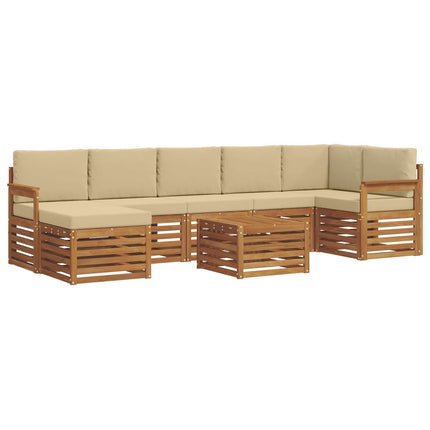 Udendørs sofagruppe 8 stk. Naturlig og Beige