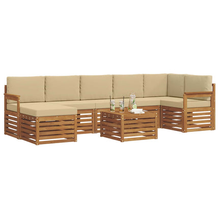 Udendørs sofagruppe 8 stk. Naturlig og Beige