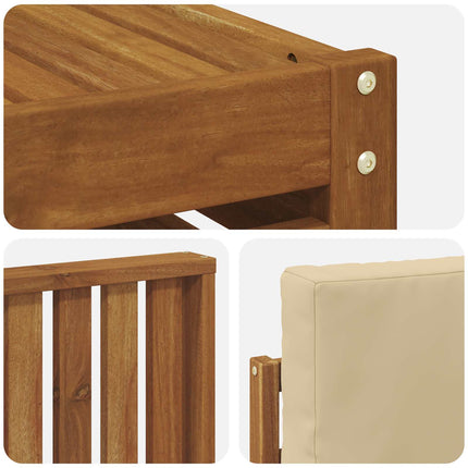 Udendørs sofagruppe 8 stk. Naturlig og Beige