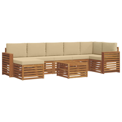Udendørs sofagruppe 8 stk. Naturlig og Beige