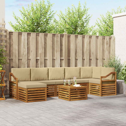 Udendørs sofagruppe 8 stk. Naturlig og Beige