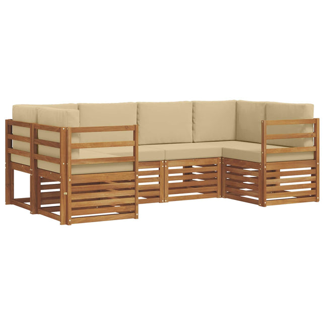 Sektionalsofa sæt med pude 6 pcs Naturfarvet
